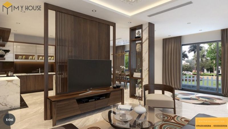 Để không gian được tối ưu và đảm bảo tính thẩm mỹ, bạn cần lưu ý đến diện tích phòng khách và kích thước tivi