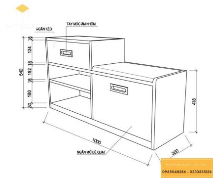 Kích thước tủ giày 5