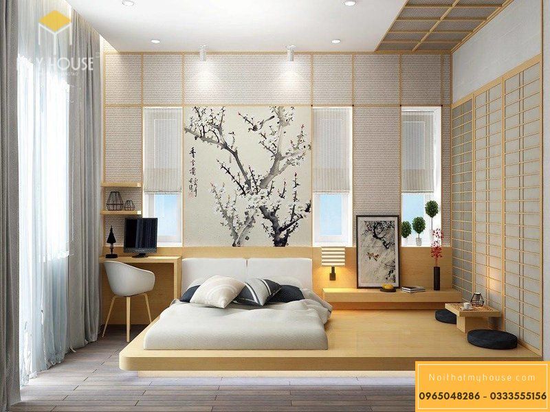 Nội thất phòng ngủ phong cách Nhật - Mẫu 4