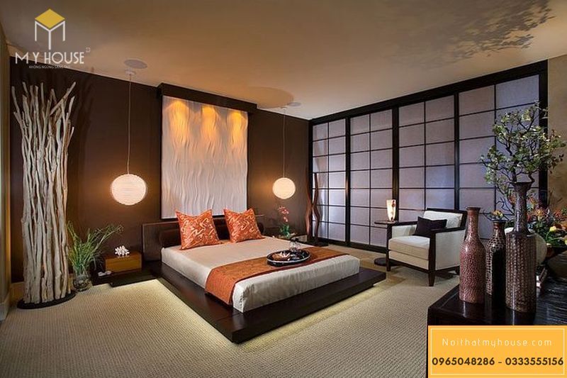 Nội thất phòng ngủ phong cách Nhật - Mẫu 3