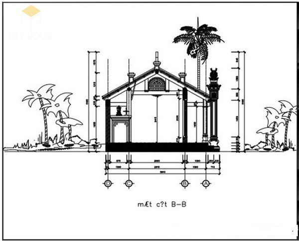 Bản vẽ thiết kế nhà thờ họ đẹp - View 7