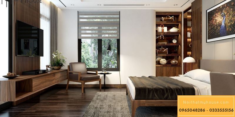 Mẫu giường phòng cưới gỗ tự nhiên - M6