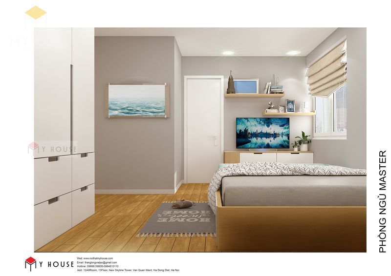 Nội thất phòng ngủ hiện đại tối giản - Phòng 1