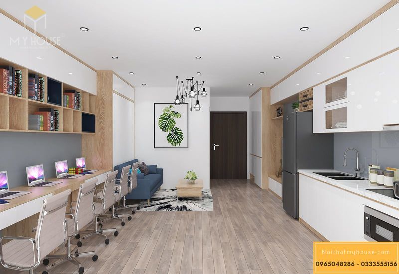 Mẫu thiết kế nội thất căn hộ officetel sang trọng - View 3