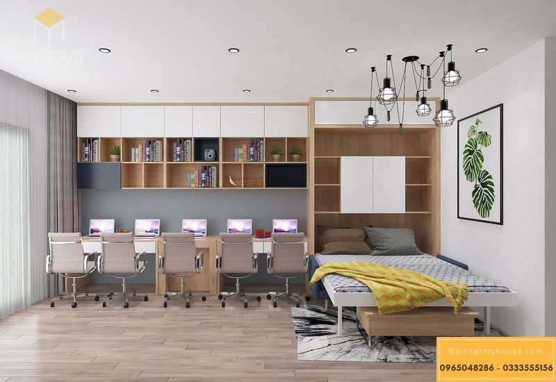 Mẫu thiết kế nội thất căn hộ officetel sang trọng - View 4