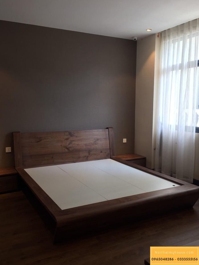 Mẫu giường ngủ gỗ tự nhiên - M5