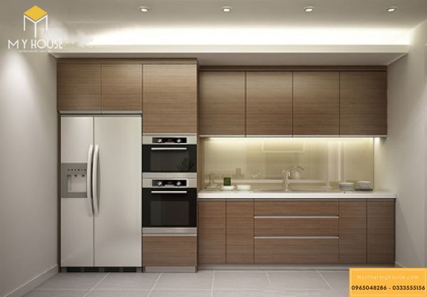 Tủ bếp Acrylic là loại tủ gỗ công nghiệp có cấu tạo gồm 2 phần chính