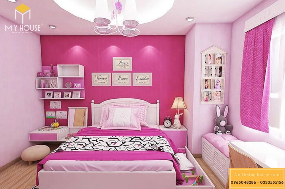 Trang trí phòng ngủ cho bé gái