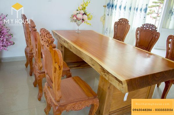 Bộ bàn ăn 6 ghế gỗ gõ đỏ -2