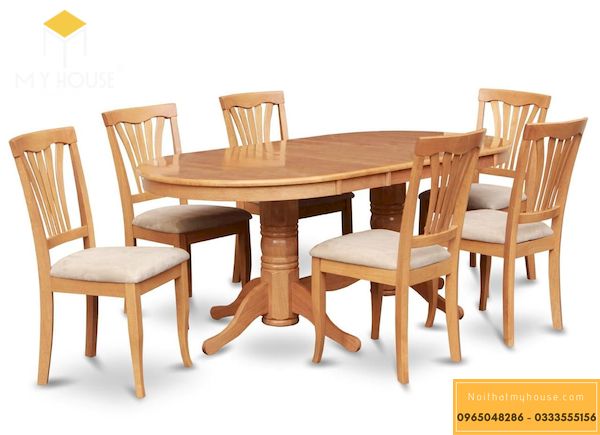 Bộ bàn ăn 6 ghế gỗ sồi -5