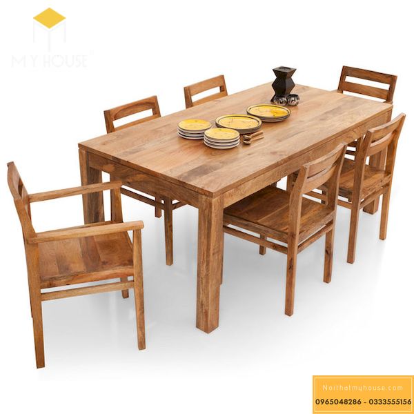 Bộ bàn ăn 6 ghế gỗ sồi -9