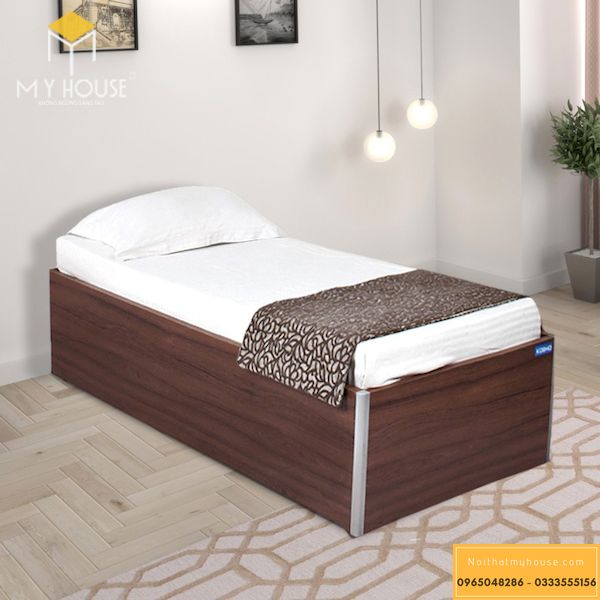 Giường ngủ đơn bằng gỗ -1