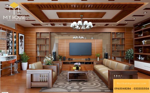 19 Mẫu gỗ ốp tường phòng khách đẹp đơn giản nhất hiện nay  An Lộc