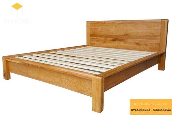 Giường gỗ sồi Mỹ - Mẫu 2