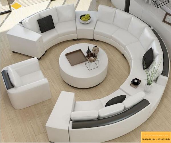 Mẫu sofa tròn cho phòng khách rộng