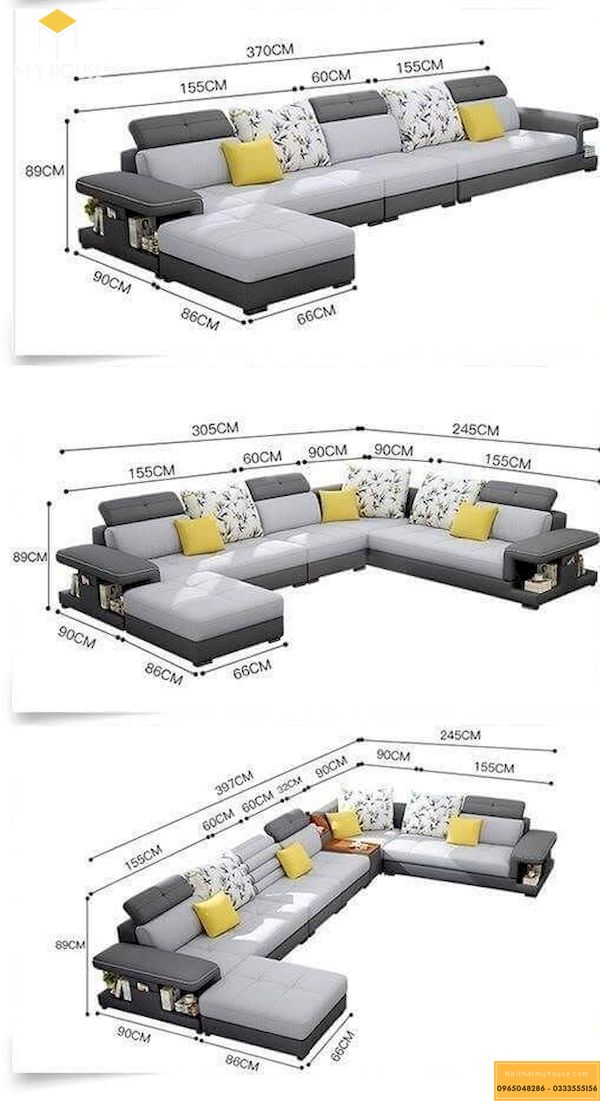 Kích thước sofa cho phòng khách rộng
