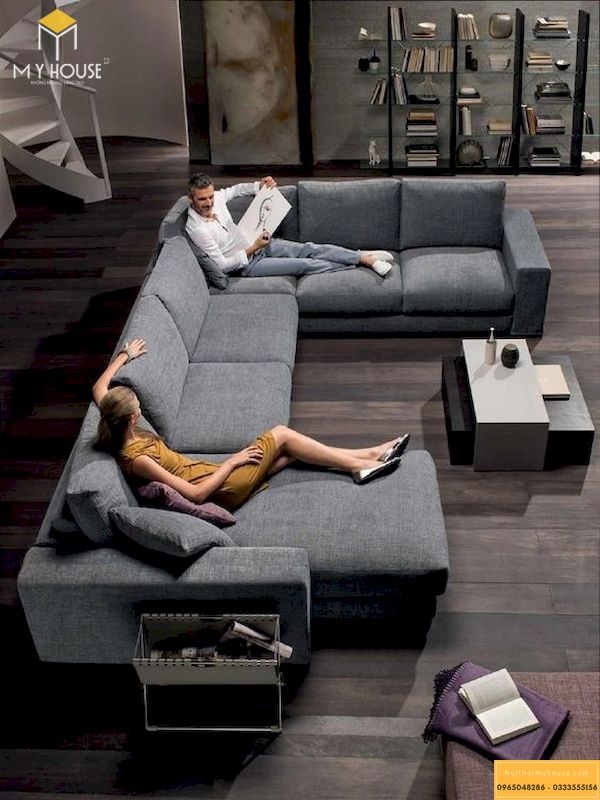 Sofa cho phòng khách lớn - Mẫu 12