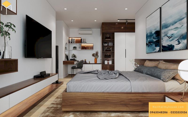 Nội thất phòng ngủ gỗ công nghiệp kiểu dáng, màu sắc mẫu mã đa dạng