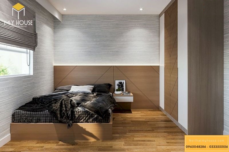 Mẫu thiết kế nội thất phòng ngủ hiện đại nhỏ hẹp 5m2 - 8m2 cho nam