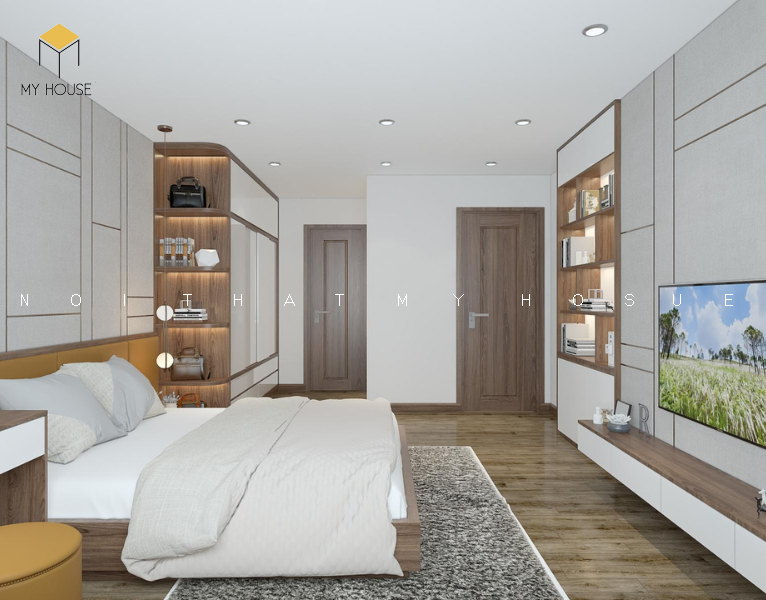Thiết kế nội thất chung cư 50m2 phòng ngủ