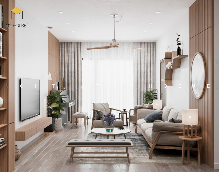 Thiết kế nội thất chung cư 55m2 phong cách đơn giản