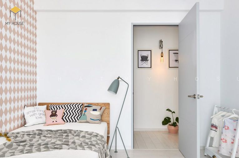 Thiết kế nội thất chung cư 65m2 2 phòng ngủ phong cách Scandinivian
