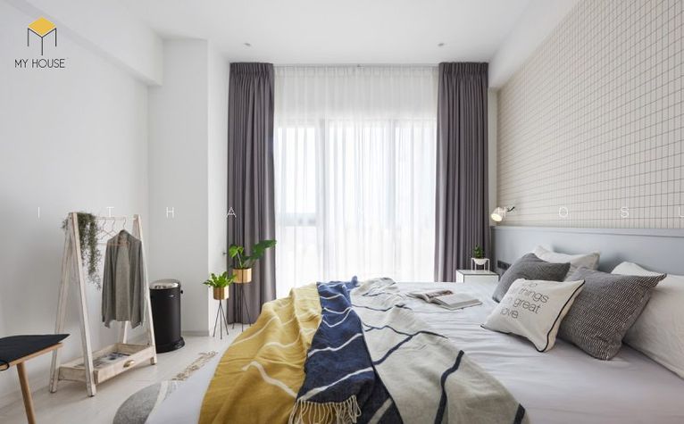 Thiết kế nội thất chung cư 65m2 2 phòng ngủ phong cách Scandinivian