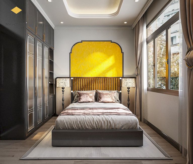 thiết kế nội thất chung cư phong cách Indochine tại Bắc Ninh