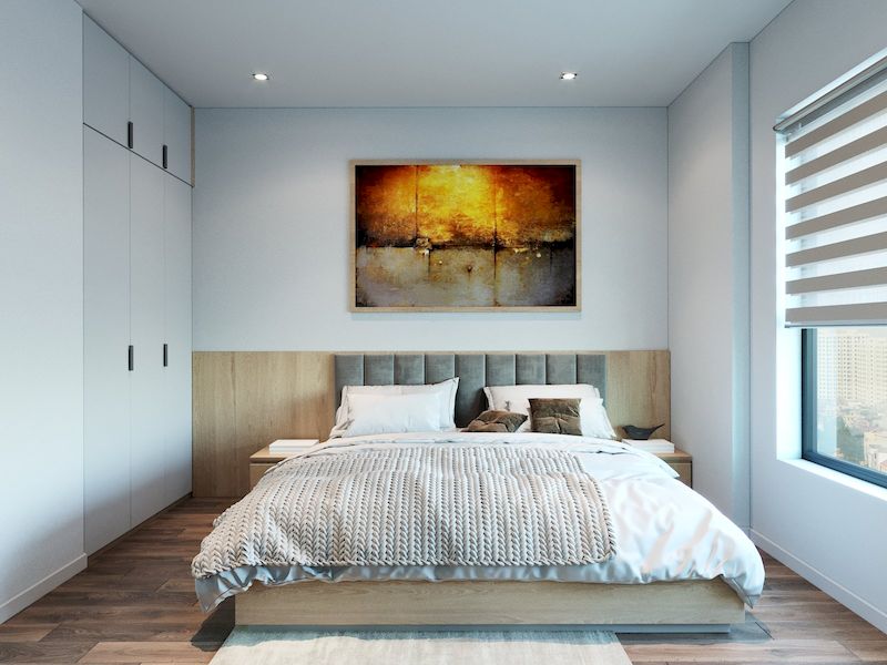 Thiết kế nội thất chung cư hiện đại 3 phòng ngủ gỗ công nghiệp - hình 11