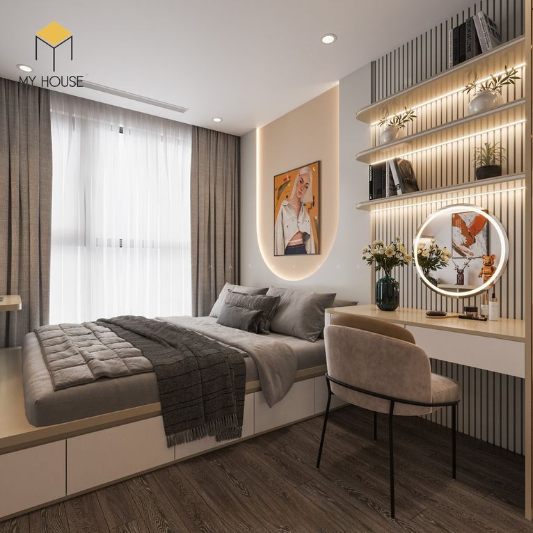 Thiết kế nội thất chung cư 100m2 phong cách tối giản