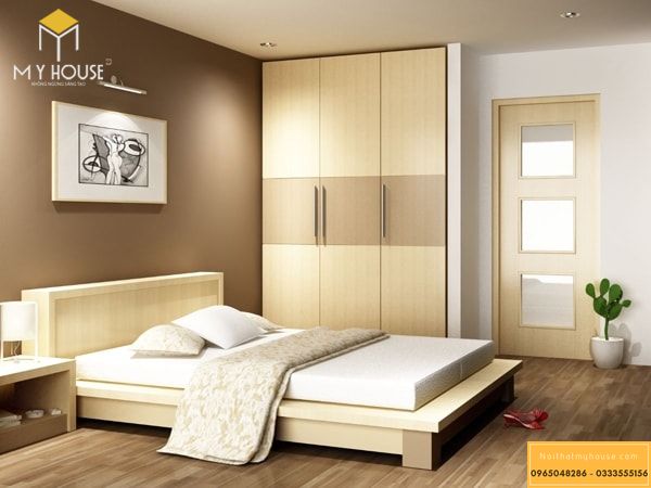 Bố trí nội thất phòng ngủ đơn giản - mẫu 6