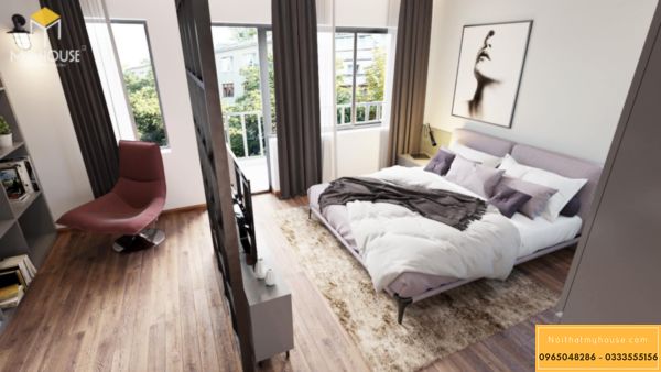 Thiết kế nội thất Vinhomes Star City - phòng ngủ hiện đại - hình 16