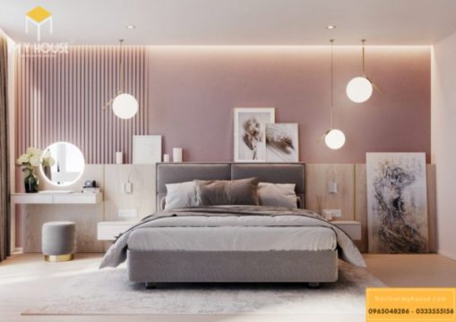 Phòng ngủ màu hồng 13