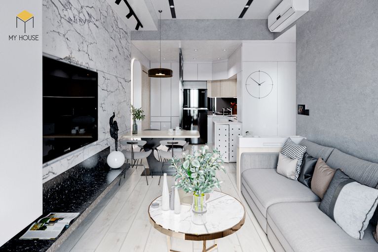 Thiết kế nội thất chung cư 64m2 phong cách hiện đại