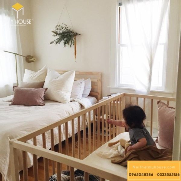 Thiết kế phòng ngủ chung cho bố mẹ và con