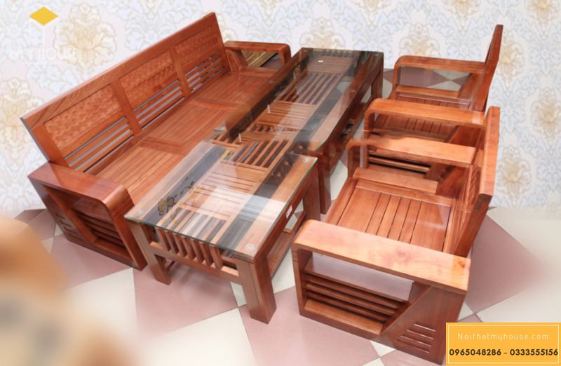 Bàn ghế gỗ phòng khách giá 50 triệu