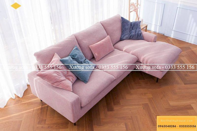 Sofa vải cho phòng khách hiện đại