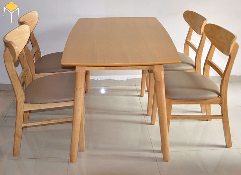 Bộ bàn ăn gỗ sồi đẹp cho phòng ăn hiện đại
