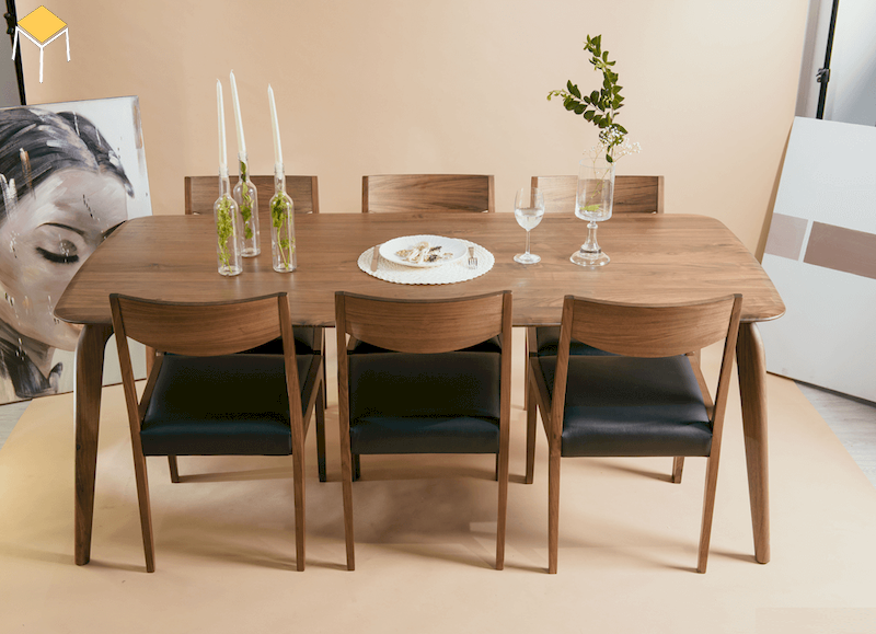 Xu hướng nội thất bàn ăn gỗ sồi 6 ghế cho gia đình