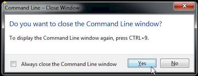 Nhấn enter và điều chỉnh lệnh command line dưới hình vẽ