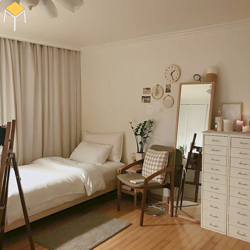 Phòng ngủ cho nữ phong cách Hàn Quốc