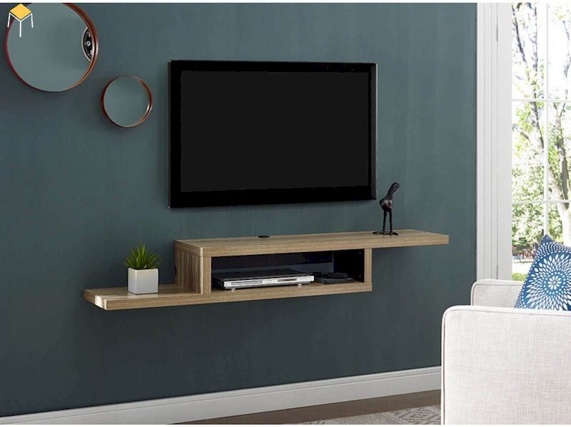 Kệ tivi treo tường phòng ngủ thiết kế đơn giản
