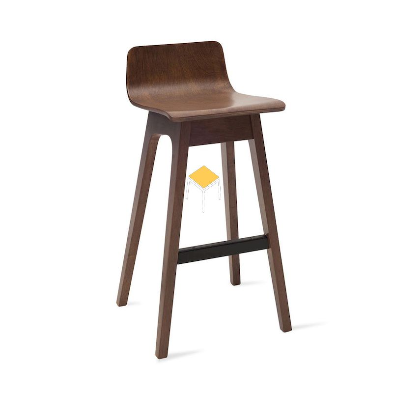 Ghế gỗ óc chó quầy bar thiết kế hiện đại
