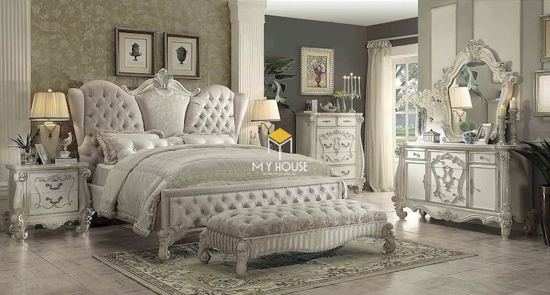 giường ngủ phong cách châu Âu tân cổ điển sang trọng