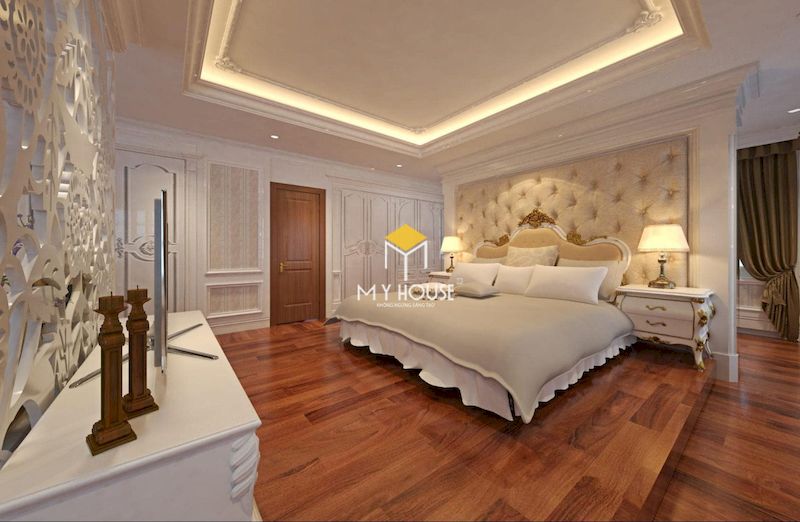 Thiết kế giường ngủ tân cổ điển sang trọng theo phong cách châu Âu