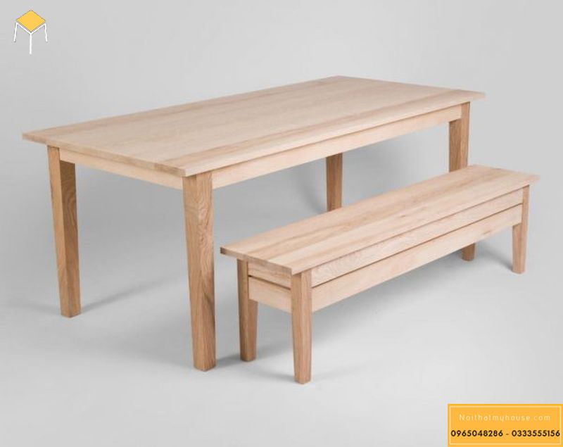 Ứng dụng của gỗ tần bì trong nội thất - bàn ghế ăn 
