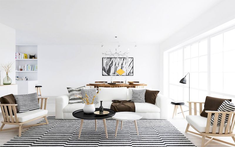 Bộ bàn ghế sofa phong cách scandinavian
