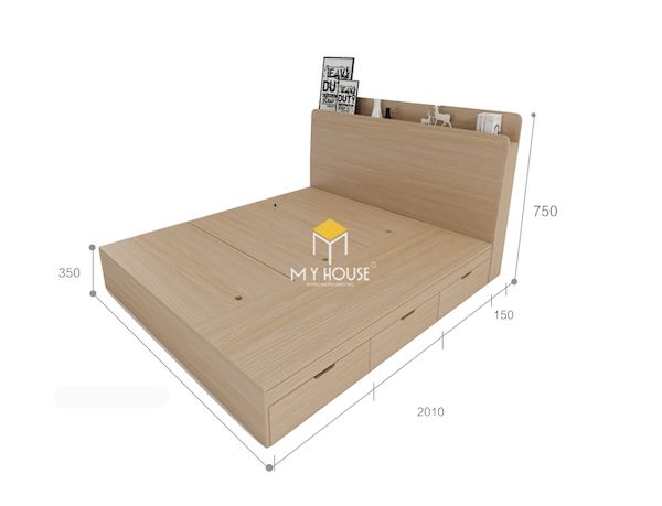 Bản vẽ giường 2m x 2m2