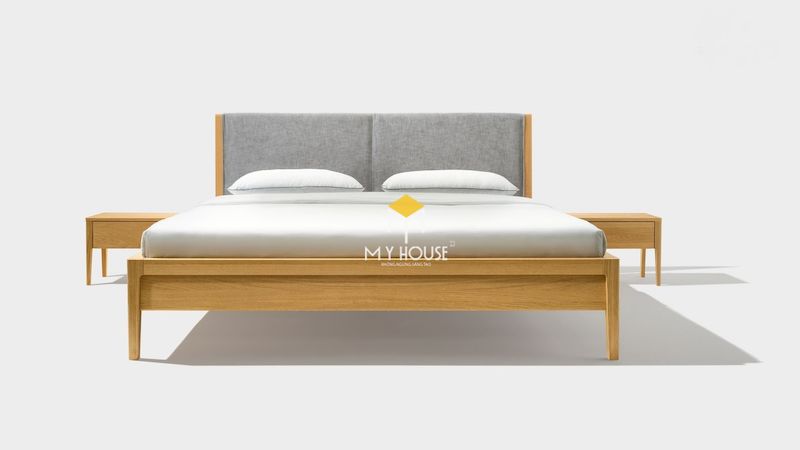 Thiết kế giường gỗ 4 chân cao chắc chắn và bắt mắt