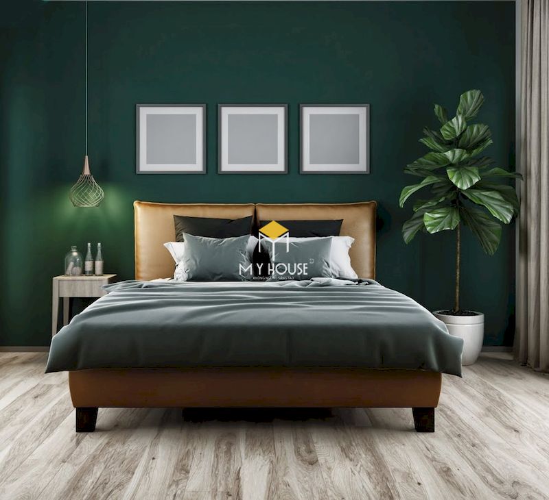 mẫu giường gỗ công nghiệp chân sắt có tính chịu lực và độ bền cao